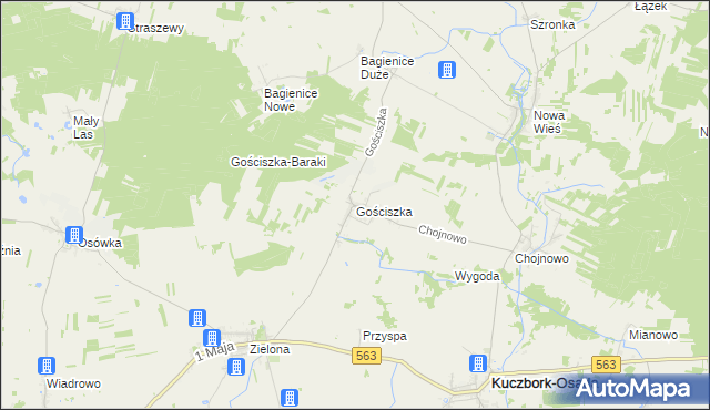 mapa Gościszka, Gościszka na mapie Targeo