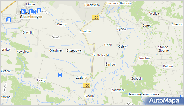 mapa Gostyczyna, Gostyczyna na mapie Targeo