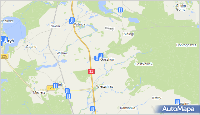 mapa Goszków, Goszków na mapie Targeo