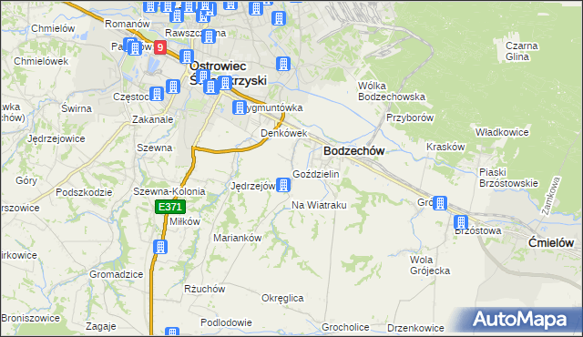 mapa Goździelin, Goździelin na mapie Targeo