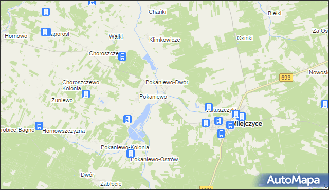 mapa Grabarka gmina Milejczyce, Grabarka gmina Milejczyce na mapie Targeo