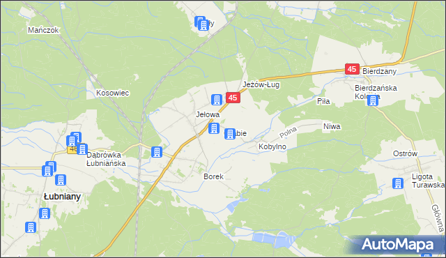 mapa Grabie gmina Łubniany, Grabie gmina Łubniany na mapie Targeo