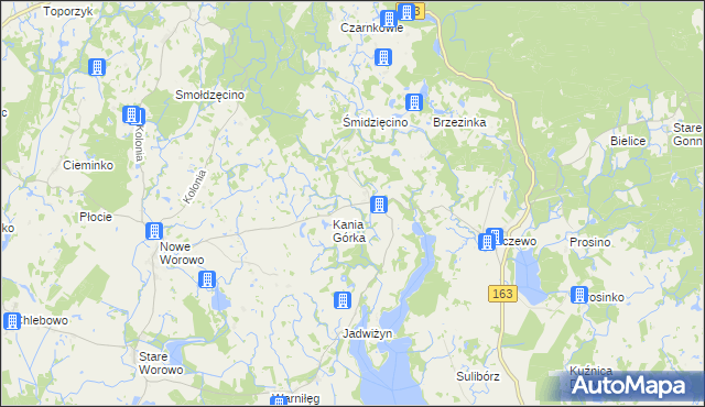 mapa Grabinek, Grabinek na mapie Targeo