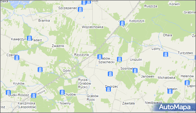 mapa Grabów Szlachecki, Grabów Szlachecki na mapie Targeo