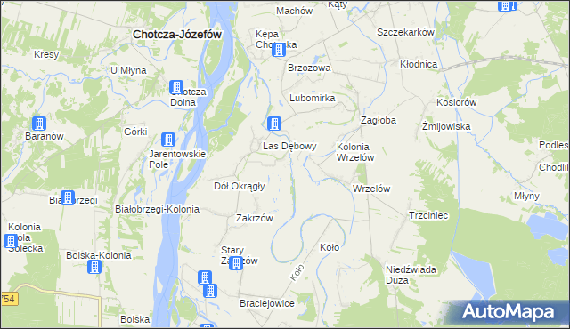 mapa Grabowiec gmina Łaziska, Grabowiec gmina Łaziska na mapie Targeo