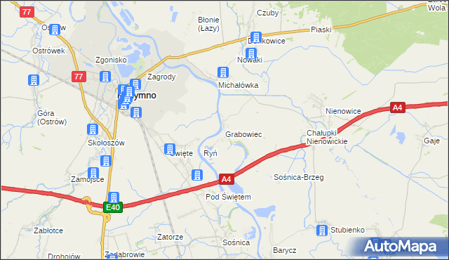 mapa Grabowiec gmina Radymno, Grabowiec gmina Radymno na mapie Targeo