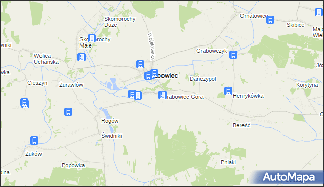 mapa Grabowiec-Góra, Grabowiec-Góra na mapie Targeo