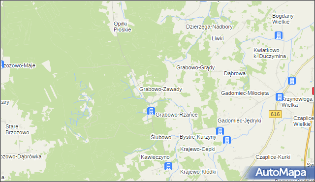 mapa Grabowo-Skorupki, Grabowo-Skorupki na mapie Targeo