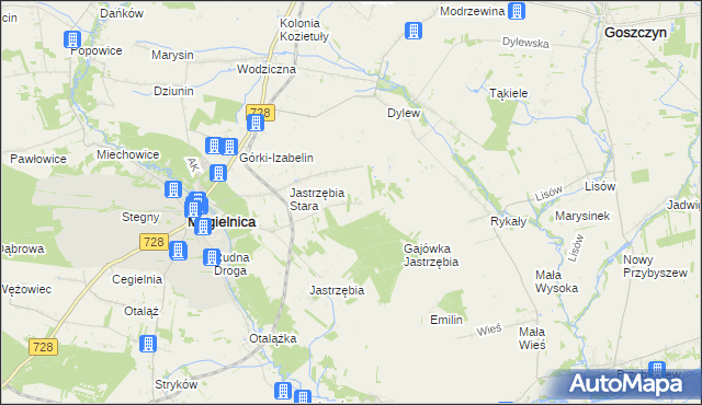 mapa Gracjanów, Gracjanów na mapie Targeo