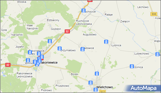 mapa Gradowice, Gradowice na mapie Targeo