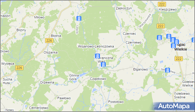 mapa Graniczna Wieś, Graniczna Wieś na mapie Targeo