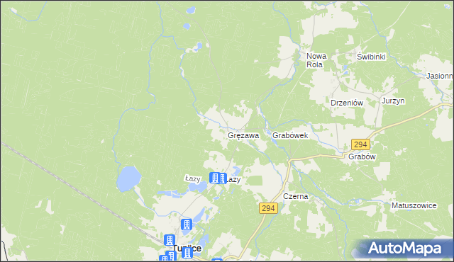 mapa Gręzawa, Gręzawa na mapie Targeo