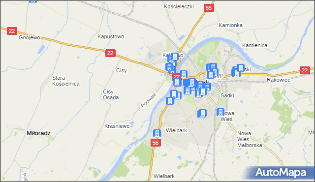 mapa Grobelno, Grobelno na mapie Targeo