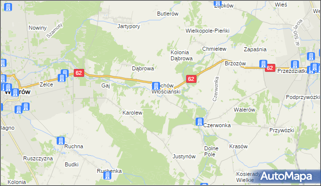 mapa Grochów Szlachecki, Grochów Szlachecki na mapie Targeo