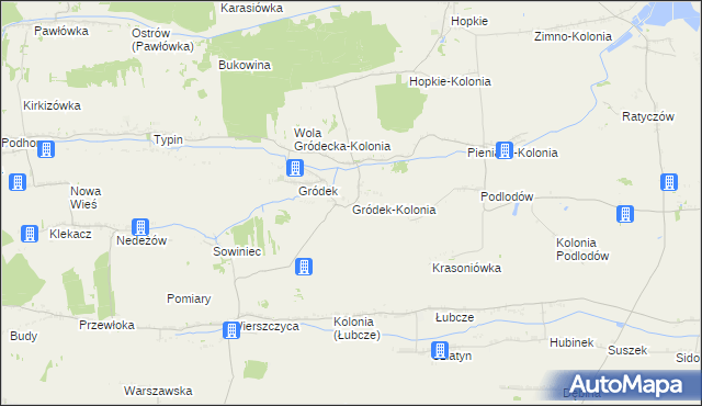 mapa Gródek-Kolonia gmina Jarczów, Gródek-Kolonia gmina Jarczów na mapie Targeo