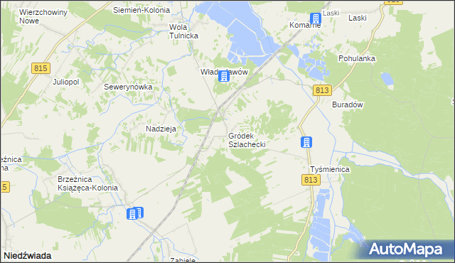 mapa Gródek Szlachecki, Gródek Szlachecki na mapie Targeo