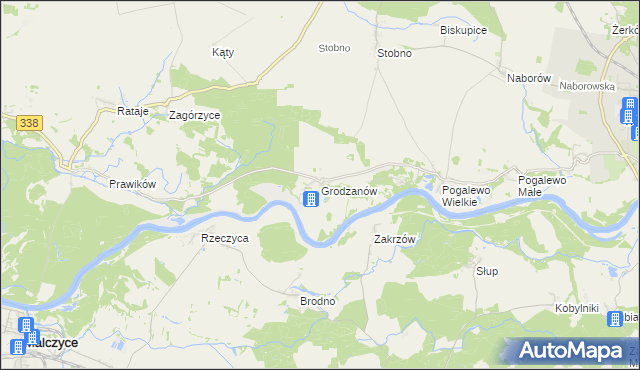 mapa Grodzanów, Grodzanów na mapie Targeo