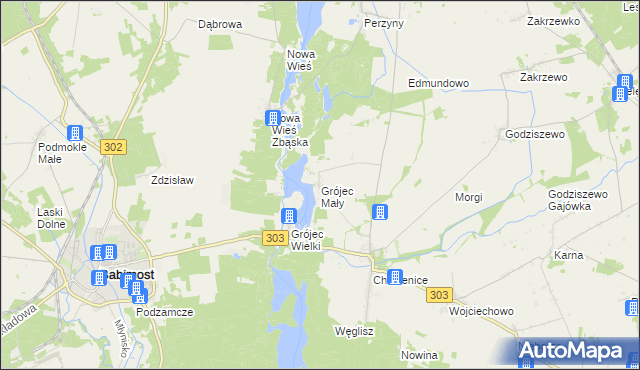 mapa Grójec Mały gmina Siedlec, Grójec Mały gmina Siedlec na mapie Targeo