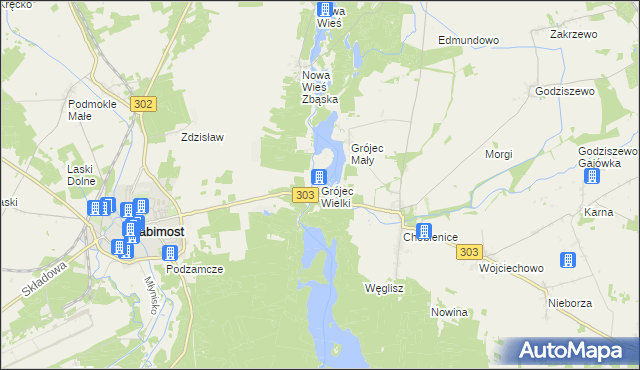 mapa Grójec Wielki gmina Siedlec, Grójec Wielki gmina Siedlec na mapie Targeo