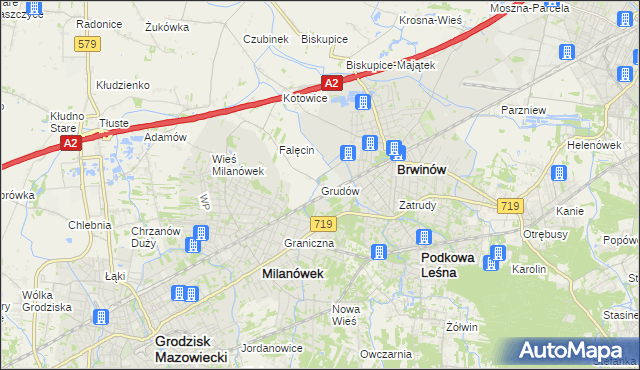 mapa Grudów, Grudów na mapie Targeo