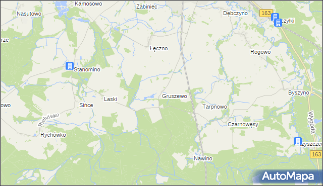 mapa Gruszewo, Gruszewo na mapie Targeo