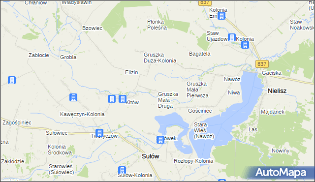 mapa Gruszka Mała Druga, Gruszka Mała Druga na mapie Targeo