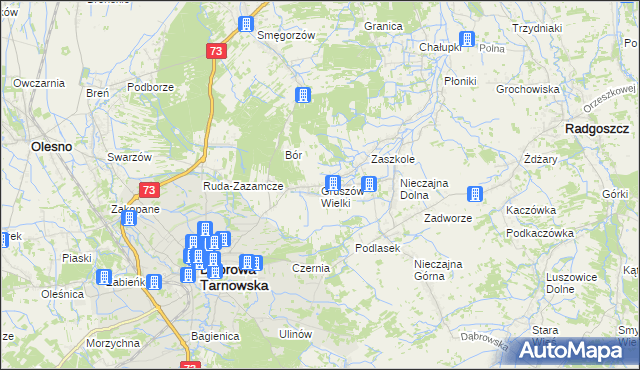 mapa Gruszów Wielki, Gruszów Wielki na mapie Targeo