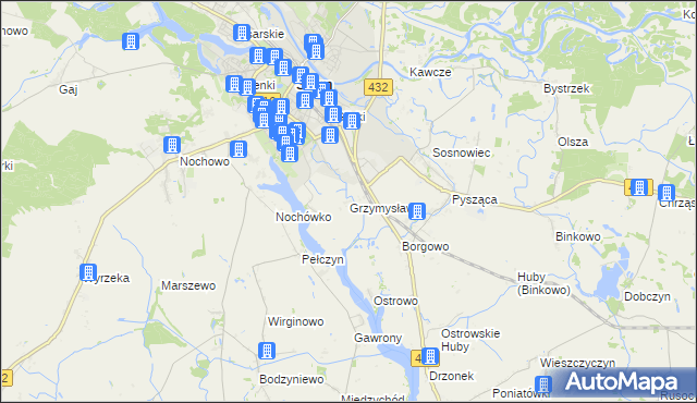 mapa Grzymysław, Grzymysław na mapie Targeo