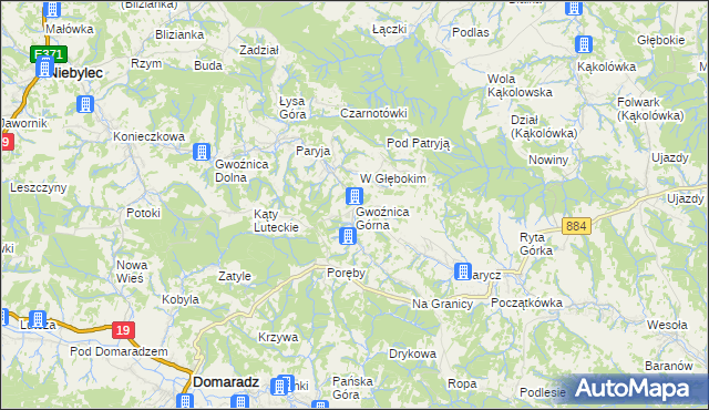 mapa Gwoźnica Górna, Gwoźnica Górna na mapie Targeo