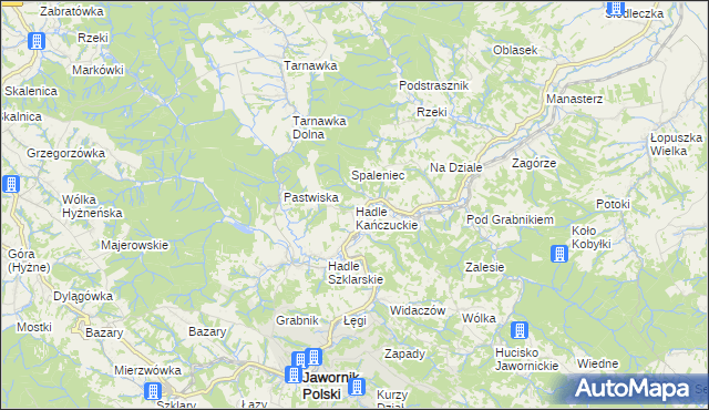 mapa Hadle Kańczuckie, Hadle Kańczuckie na mapie Targeo