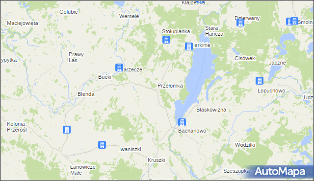 mapa Hańcza, Hańcza na mapie Targeo