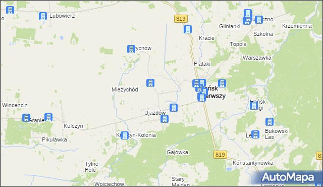 mapa Hańsk-Kolonia, Hańsk-Kolonia na mapie Targeo