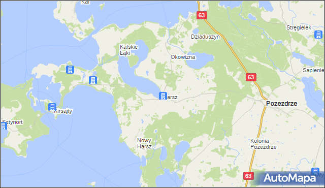 mapa Harsz, Harsz na mapie Targeo