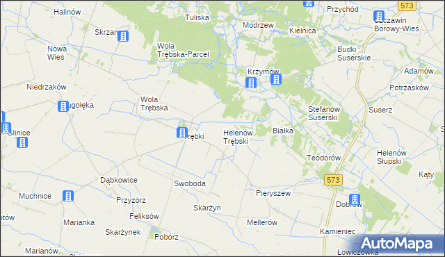 mapa Helenów Trębski, Helenów Trębski na mapie Targeo