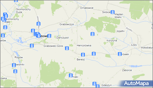 mapa Henrykówka, Henrykówka na mapie Targeo