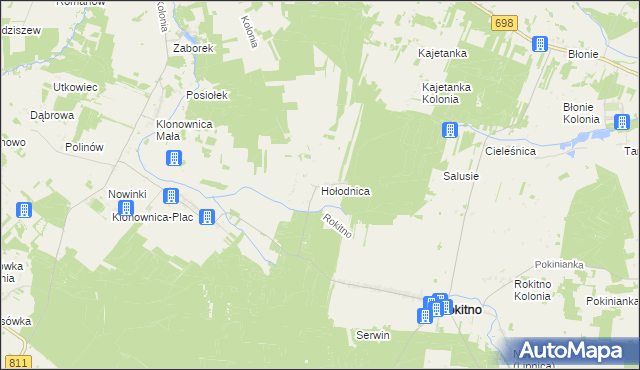 mapa Hołodnica, Hołodnica na mapie Targeo