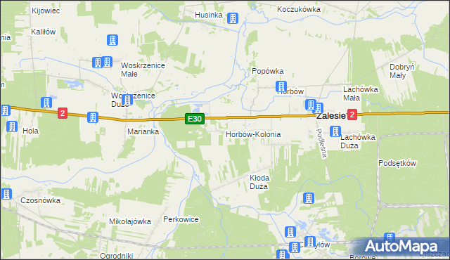 mapa Horbów-Kolonia, Horbów-Kolonia na mapie Targeo