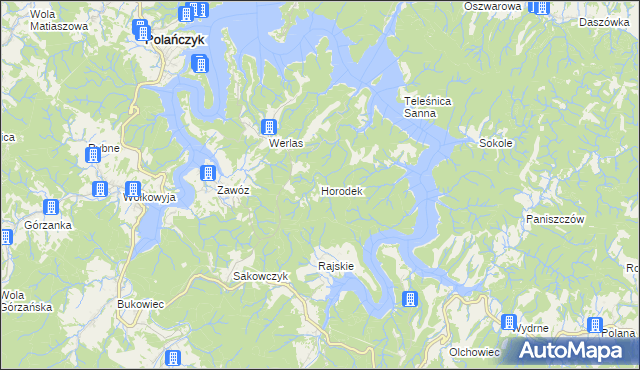 mapa Horodek, Horodek na mapie Targeo