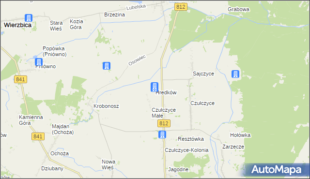 mapa Hredków, Hredków na mapie Targeo