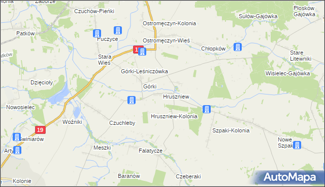 mapa Hruszniew, Hruszniew na mapie Targeo