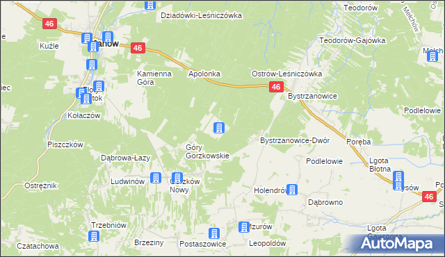 mapa Hucisko gmina Janów, Hucisko gmina Janów na mapie Targeo