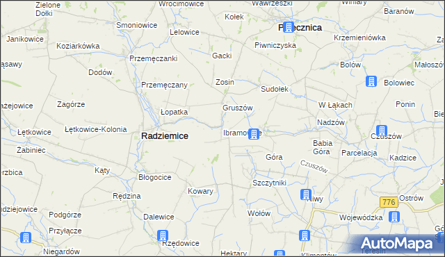 mapa Ibramowice, Ibramowice na mapie Targeo