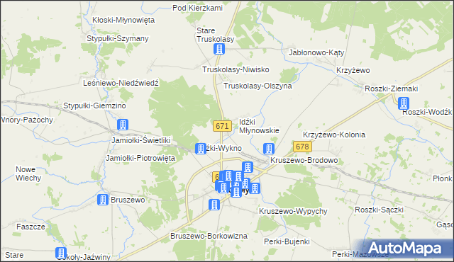 mapa Idźki Średnie, Idźki Średnie na mapie Targeo