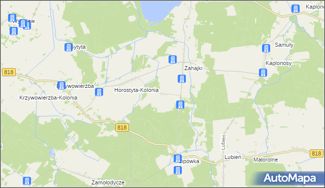 mapa Ignaców gmina Wyryki, Ignaców gmina Wyryki na mapie Targeo