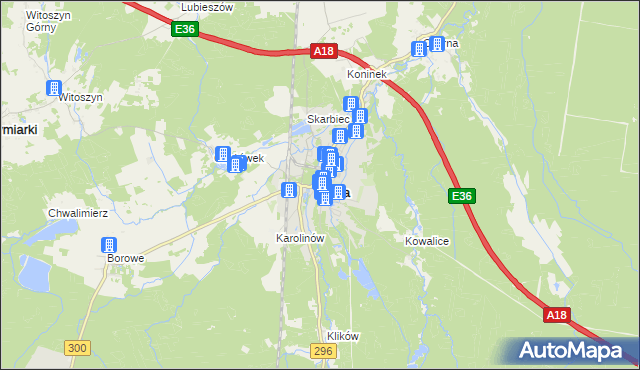 mapa Iłowa powiat żagański, Iłowa powiat żagański na mapie Targeo