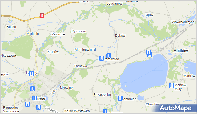 mapa Imbramowice gmina Żarów, Imbramowice gmina Żarów na mapie Targeo