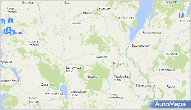 mapa Iwaniszki, Iwaniszki na mapie Targeo