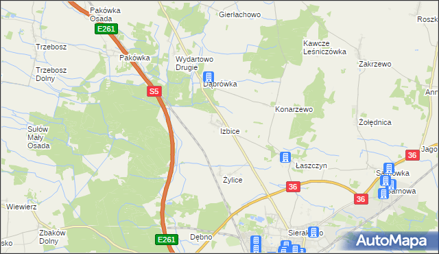 mapa Izbice, Izbice na mapie Targeo