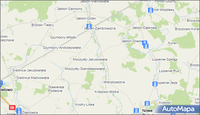 mapa Jabłoń-Piotrowce, Jabłoń-Piotrowce na mapie Targeo