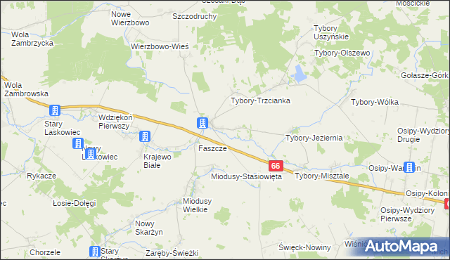 mapa Jabłonka-Świerczewo, Jabłonka-Świerczewo na mapie Targeo